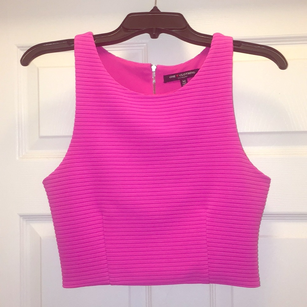 Hot pink crop top